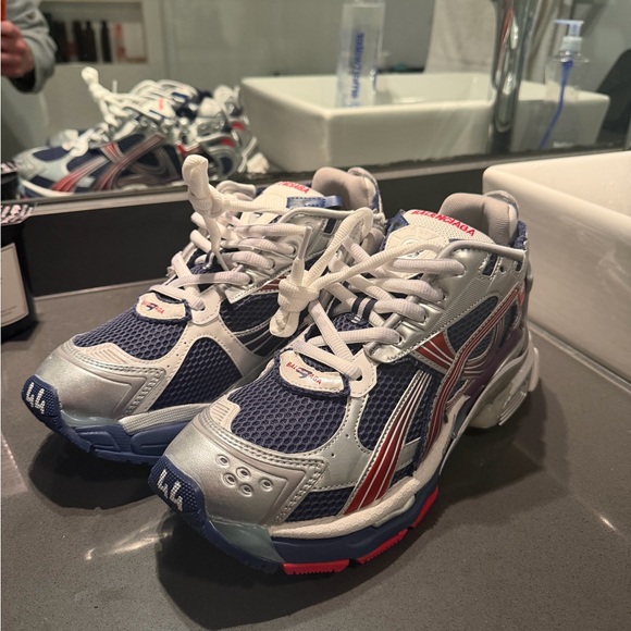 Balenciaga red and blue trainers size 44 US 11 11.5 - Picture 2 of 4